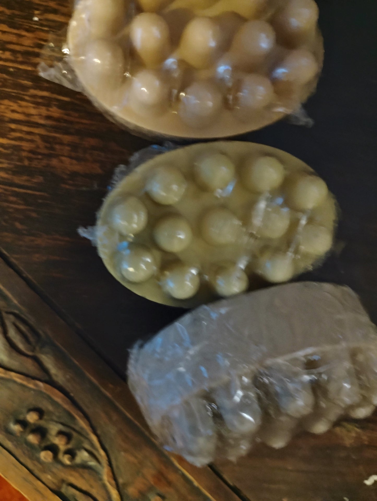 Handmade Massage soap-fruity pebbles, blueberry, calendula, and colloidal oat.